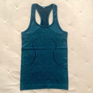 Lululemon AthleticaSwiftly racerback tank size 2 teal marled